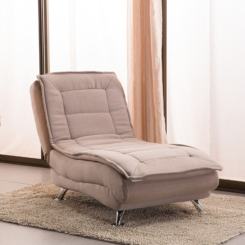 Modern Cotton Blend Lounge Chair Armless Adjustable Sleeper Chair Bed Clearhalo 'Chairs & Seating' 'Chaise Lounge' 'chaise_lounge' 'furn' 'furn_chaise_lounge' 'Furniture' 'Living Room Furniture' 7251336
