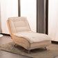 Modern Cotton Blend Lounge Chair Armless Adjustable Sleeper Chair Bed Beige Clearhalo 'Chairs & Seating' 'Chaise Lounge' 'chaise_lounge' 'furn' 'furn_chaise_lounge' 'Furniture' 'Living Room Furniture' 7251337