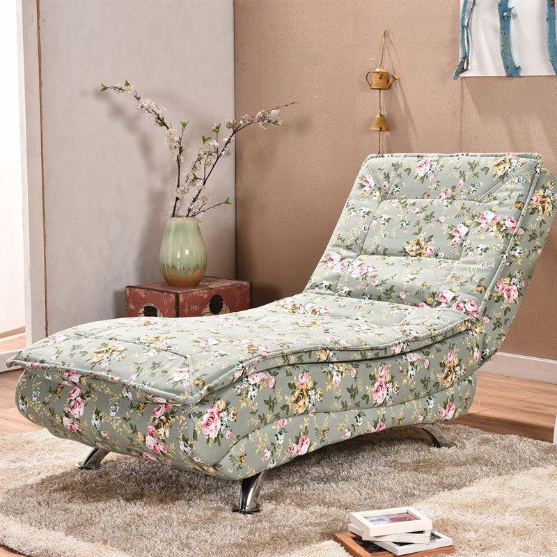 Modern Cotton Blend Lounge Chair Armless Adjustable Sleeper Chair Bed Clearhalo 'Chairs & Seating' 'Chaise Lounge' 'chaise_lounge' 'furn' 'furn_chaise_lounge' 'Furniture' 'Living Room Furniture' 7251338