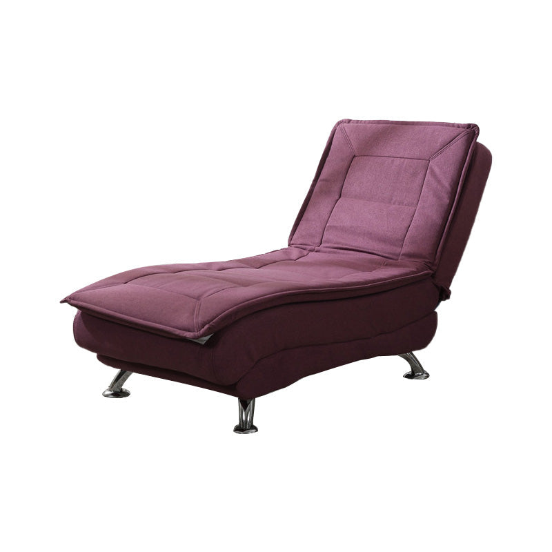 Modern Cotton Blend Lounge Chair Armless Adjustable Sleeper Chair Bed Clearhalo 'Chairs & Seating' 'Chaise Lounge' 'chaise_lounge' 'furn' 'furn_chaise_lounge' 'Furniture' 'Living Room Furniture' 7251341