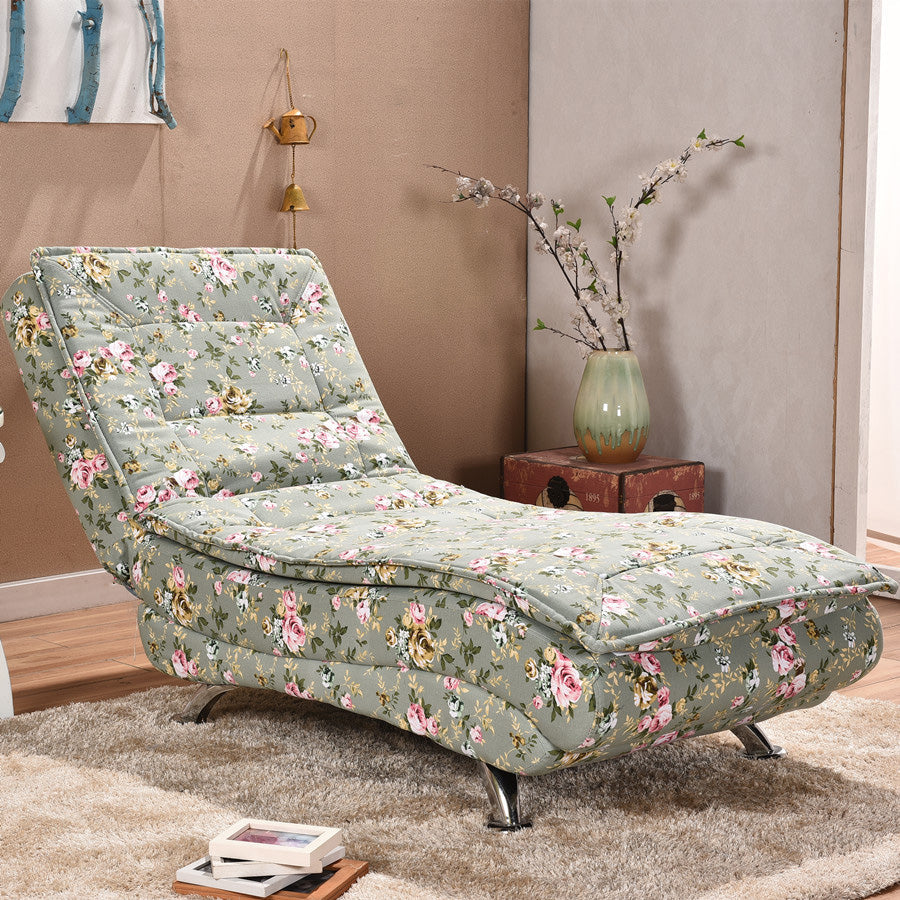 Modern Cotton Blend Lounge Chair Armless Adjustable Sleeper Chair Bed Light Green Clearhalo 'Chairs & Seating' 'Chaise Lounge' 'chaise_lounge' 'furn' 'furn_chaise_lounge' 'Furniture' 'Living Room Furniture' 7251352