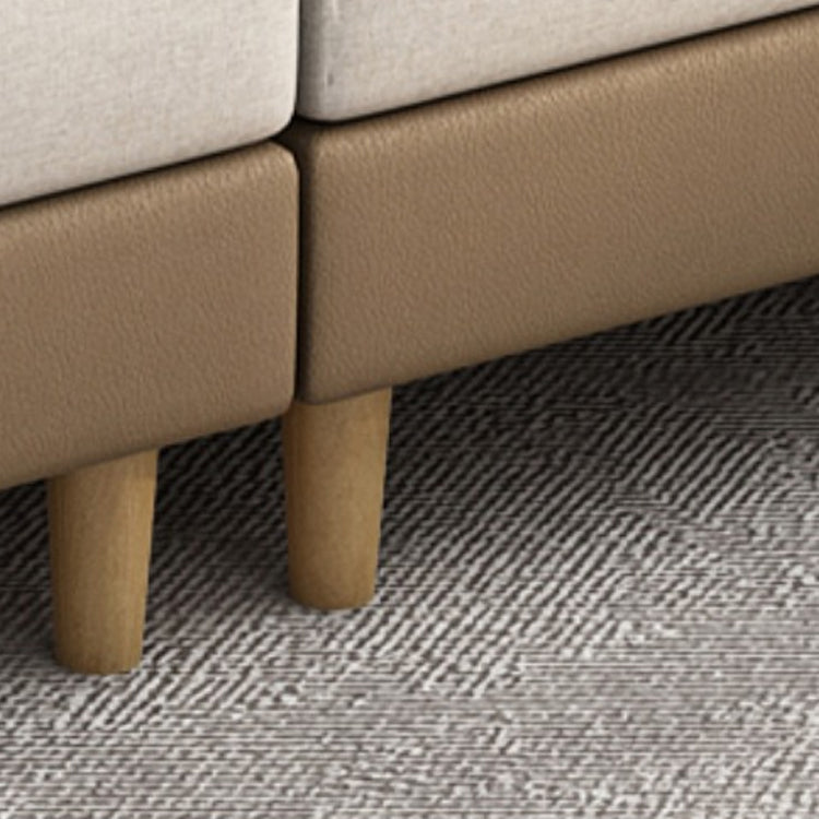 Canapés sectionnels en tissu en bois massif sectionnel pour le salon