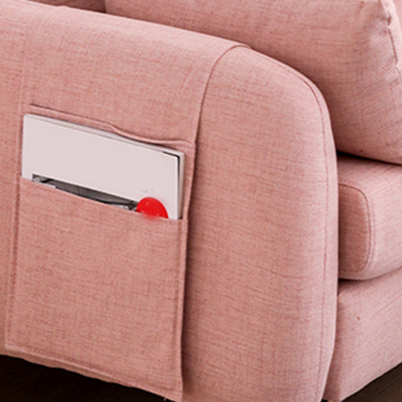 26" Wide Contemporary Sofa Fabric Pillows Seating with Storage