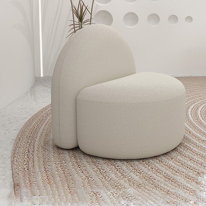 Asiento estacionario blanco sin brazo de tela de sofá de 39 "de ancho