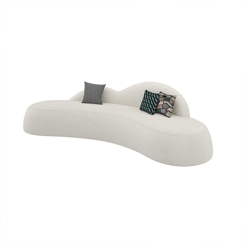 Asiento estacionario blanco sin brazo de tela de sofá de 39 "de ancho