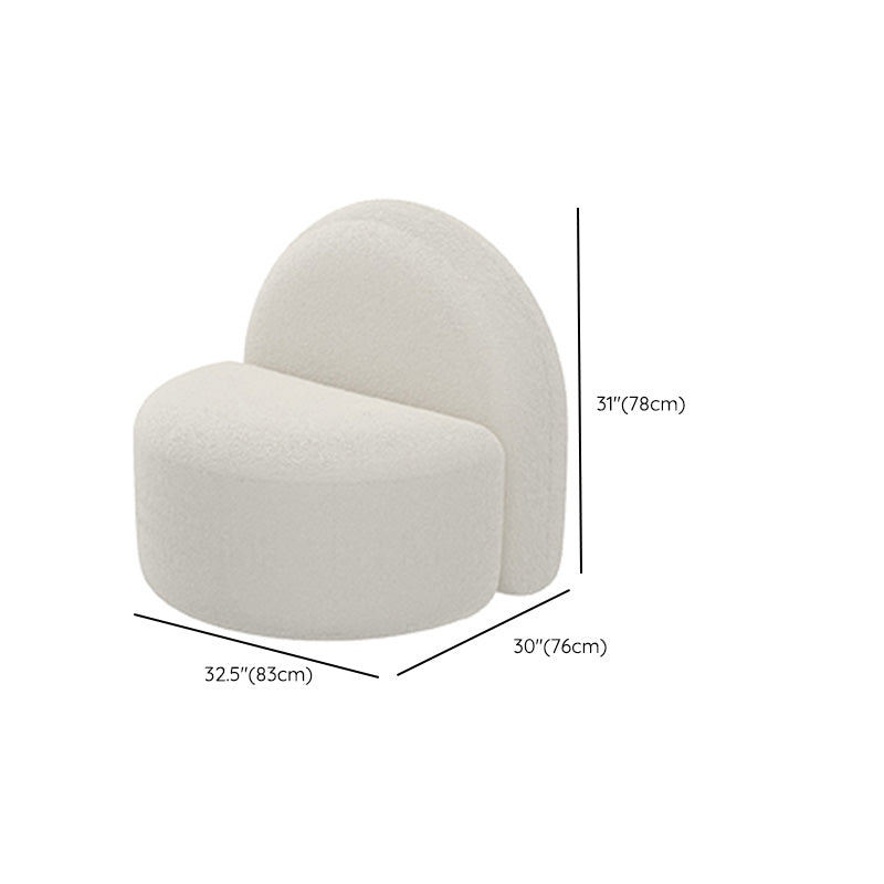 Asiento estacionario blanco sin brazo de tela de sofá de 39 "de ancho