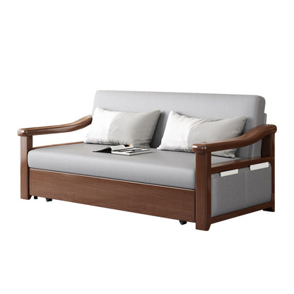 Oreiller de canapé-lit de futon en bois contemporain Back Futon et matelas avec rangement