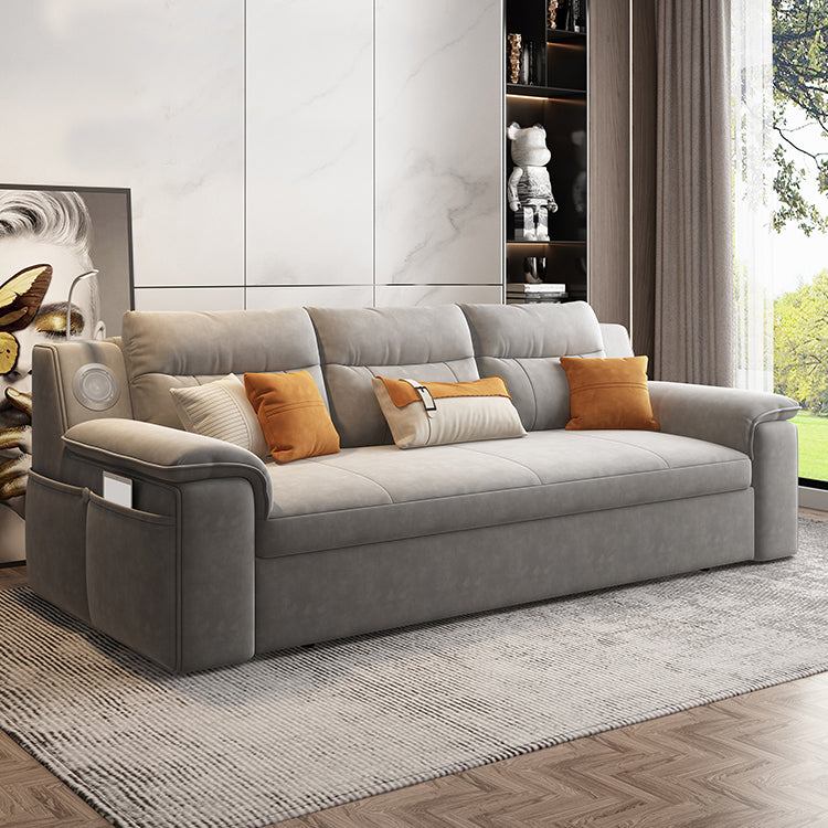 32" Wide Scandinavian Sofa Futon Foldable Sleeper Sofa with Storage Clearhalo 'furn' 'furn_futons' 'Furniture' 'Futons & Daybeds' 'Futons' 'Living Room Furniture' 7251582