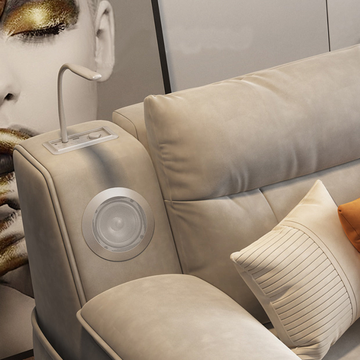 32" Wide Scandinavian Sofa Futon Foldable Sleeper Sofa with Storage Clearhalo 'furn' 'furn_futons' 'Furniture' 'Futons & Daybeds' 'Futons' 'Living Room Furniture' 7251589