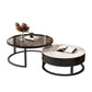Glass Top Coffee Table Set Frame Cocktail Table with Drawers