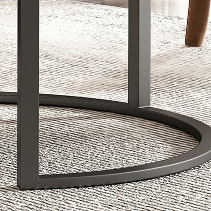 Glass Top Coffee Table Set Frame Cocktail Table with Drawers