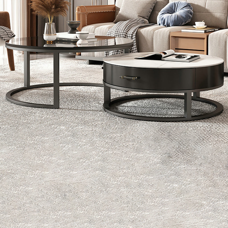 Glass Top Coffee Table Set Frame Cocktail Table with Drawers