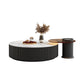Slate Top Coffee Table Set Drum Cocktail Table with 2 Drawers Clearhalo 'Coffee & Accent Tables' 'Coffee Tables' 'coffee_tables' 'furn' 'furn_coffee_tables' 'Furniture' 'Living Room Furniture' 7251614