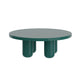 Contemporary Round Coffee Table Set Pedestal Wood Cocktail Table Green Clearhalo 'Coffee & Accent Tables' 'Coffee Tables' 'coffee_tables' 'furn' 'furn_coffee_tables' 'Furniture' 'Living Room Furniture' 7251639