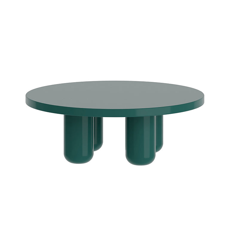 Contemporary Round Coffee Table Set Pedestal Wood Cocktail Table Green Clearhalo 'Coffee & Accent Tables' 'Coffee Tables' 'coffee_tables' 'furn' 'furn_coffee_tables' 'Furniture' 'Living Room Furniture' 7251639