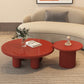 Contemporary Round Coffee Table Set Pedestal Wood Cocktail Table Clearhalo 'Coffee & Accent Tables' 'Coffee Tables' 'coffee_tables' 'furn' 'furn_coffee_tables' 'Furniture' 'Living Room Furniture' 7251643