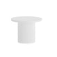 Contemporary Round Coffee Table Set Pedestal Wood Cocktail Table 20"L x 20"W x 16"H Cream Clearhalo 'Coffee & Accent Tables' 'Coffee Tables' 'coffee_tables' 'furn' 'furn_coffee_tables' 'Furniture' 'Living Room Furniture' 7251648