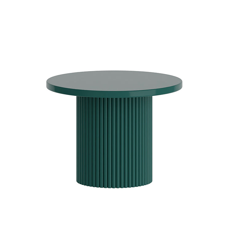 Contemporary Round Coffee Table Set Pedestal Wood Cocktail Table 20"L x 20"W x 16"H Green Clearhalo 'Coffee & Accent Tables' 'Coffee Tables' 'coffee_tables' 'furn' 'furn_coffee_tables' 'Furniture' 'Living Room Furniture' 7251657