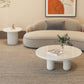 Contemporary Round Coffee Table Set Pedestal Wood Cocktail Table Clearhalo 'Coffee & Accent Tables' 'Coffee Tables' 'coffee_tables' 'furn' 'furn_coffee_tables' 'Furniture' 'Living Room Furniture' 7251658