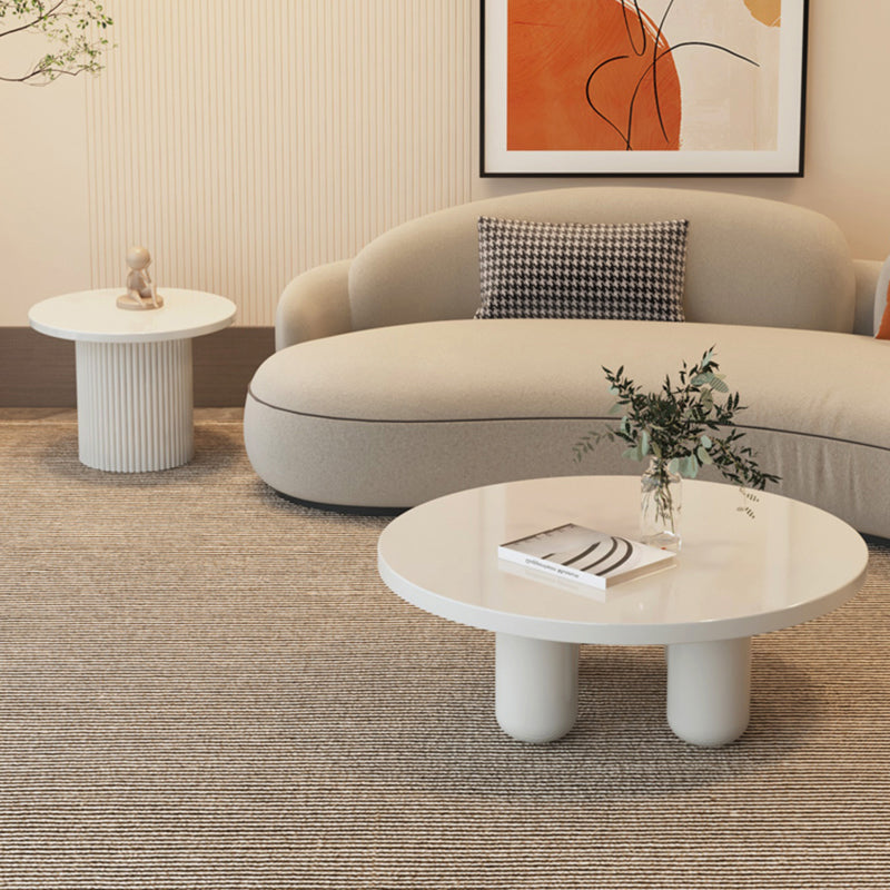 Contemporary Round Coffee Table Set Pedestal Wood Cocktail Table Clearhalo 'Coffee & Accent Tables' 'Coffee Tables' 'coffee_tables' 'furn' 'furn_coffee_tables' 'Furniture' 'Living Room Furniture' 7251658
