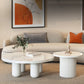 Contemporary Round Coffee Table Set Pedestal Wood Cocktail Table Clearhalo 'Coffee & Accent Tables' 'Coffee Tables' 'coffee_tables' 'furn' 'furn_coffee_tables' 'Furniture' 'Living Room Furniture' 7251659