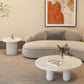 Contemporary Round Coffee Table Set Pedestal Wood Cocktail Table Clearhalo 'Coffee & Accent Tables' 'Coffee Tables' 'coffee_tables' 'furn' 'furn_coffee_tables' 'Furniture' 'Living Room Furniture' 7251660