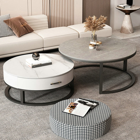 Tavolino in ardesia tavolino tavolino rotondo con cassetti