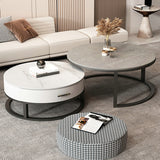 Tavolino in ardesia tavolino tavolino rotondo con cassetti