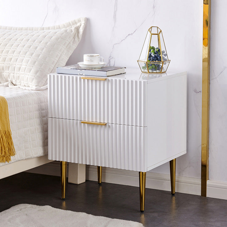 Classic Glam Storage Chest Manufactured Wood Dresser with 2/3/4/5/6 Drawers 19.7"L x 16.5"W x 23.6"H White Clearhalo 'Bedroom Furniture' 'Dressers & Chests' 'dressers_chests' 'furn' 'furn_dressers_chests' 'Furniture' 7252091