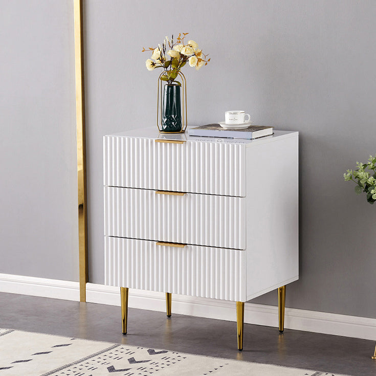 Classic Glam Storage Chest Manufactured Wood Dresser with 2/3/4/5/6 Drawers 24"L x 16"W x 30"H White Clearhalo 'Bedroom Furniture' 'Dressers & Chests' 'dressers_chests' 'furn' 'furn_dressers_chests' 'Furniture' 7252094