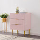 Classic Glam Storage Chest Manufactured Wood Dresser with 2/3/4/5/6 Drawers 24"L x 16"W x 30"H Pink Clearhalo 'Bedroom Furniture' 'Dressers & Chests' 'dressers_chests' 'furn' 'furn_dressers_chests' 'Furniture' 7252099