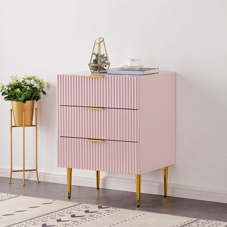 Classic Glam Storage Chest Manufactured Wood Dresser with 2/3/4/5/6 Drawers 24"L x 16"W x 30"H Pink Clearhalo 'Bedroom Furniture' 'Dressers & Chests' 'dressers_chests' 'furn' 'furn_dressers_chests' 'Furniture' 7252099