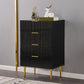 Classic Glam Storage Chest Manufactured Wood Dresser with 2/3/4/5/6 Drawers 24"L x 16"W x 37"H Black Clearhalo 'Bedroom Furniture' 'Dressers & Chests' 'dressers_chests' 'furn' 'furn_dressers_chests' 'Furniture' 7252105