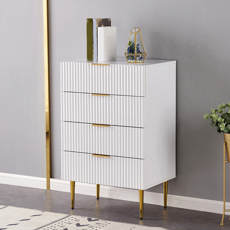 Classic Glam Storage Chest Manufactured Wood Dresser with 2/3/4/5/6 Drawers 24"L x 16"W x 37"H White Clearhalo 'Bedroom Furniture' 'Dressers & Chests' 'dressers_chests' 'furn' 'furn_dressers_chests' 'Furniture' 7252114