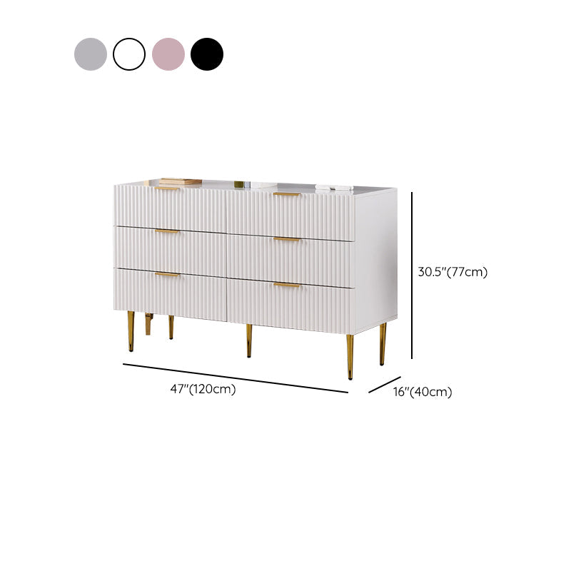 Classic Glam Storage Chest Manufactured Wood Dresser with 2/3/4/5/6 Drawers Clearhalo 'Bedroom Furniture' 'Dressers & Chests' 'dressers_chests' 'furn' 'furn_dressers_chests' 'Furniture' 7252120