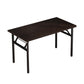 Folding Rectangular Writing Desk Modern Black Base Bedroom Office Desk