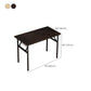 Folding Rectangular Writing Desk Modern Black Base Bedroom Office Desk