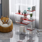 Contemporary Closed Back Bookshelf Standard Acrylic Bookcase with Shelves Red Clearhalo 'Bookcases' 'furn' 'furn_bookcases' 'Furniture' 'Office Furniture' 7252529
