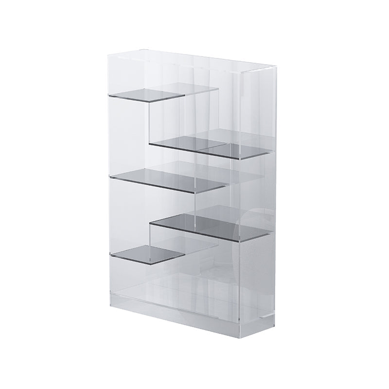 Contemporary Closed Back Bookshelf Standard Acrylic Bookcase with Shelves Clearhalo 'Bookcases' 'furn' 'furn_bookcases' 'Furniture' 'Office Furniture' 7252535