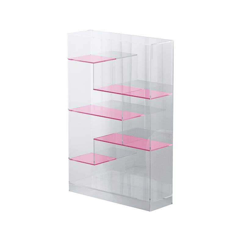 Contemporary Closed Back Bookshelf Standard Acrylic Bookcase with Shelves Clearhalo 'Bookcases' 'furn' 'furn_bookcases' 'Furniture' 'Office Furniture' 7252542