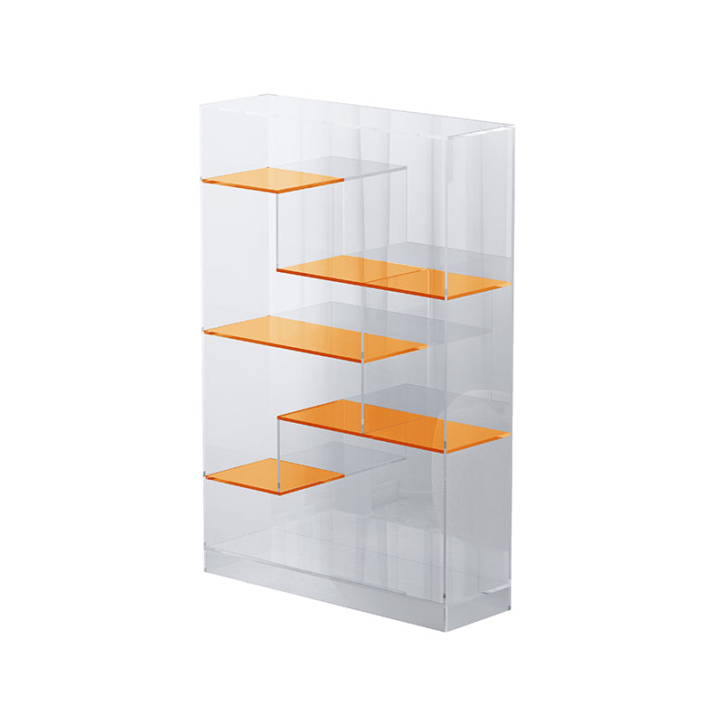 Contemporary Closed Back Bookshelf Standard Acrylic Bookcase with Shelves Clearhalo 'Bookcases' 'furn' 'furn_bookcases' 'Furniture' 'Office Furniture' 7252543
