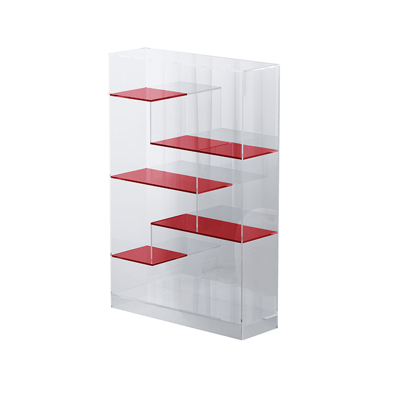 Contemporary Closed Back Bookshelf Standard Acrylic Bookcase with Shelves Clearhalo 'Bookcases' 'furn' 'furn_bookcases' 'Furniture' 'Office Furniture' 7252544