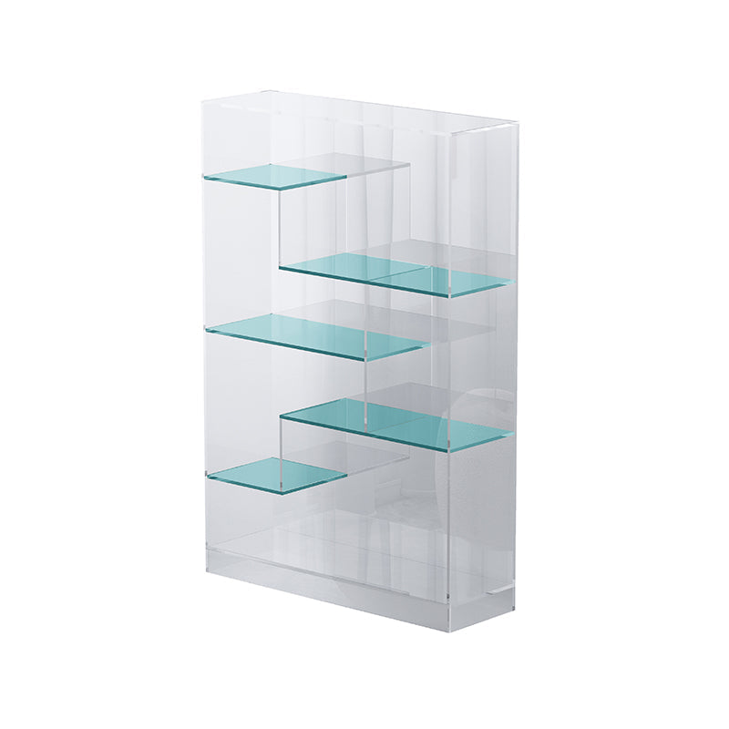 Contemporary Closed Back Bookshelf Standard Acrylic Bookcase with Shelves Clearhalo 'Bookcases' 'furn' 'furn_bookcases' 'Furniture' 'Office Furniture' 7252545
