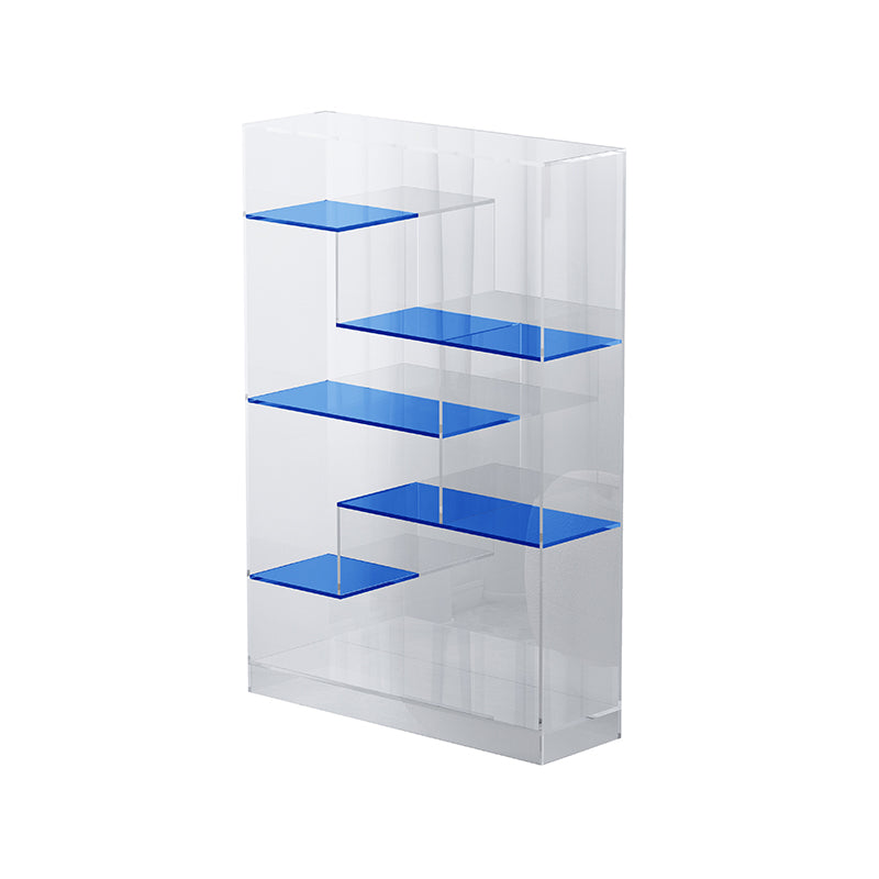 Contemporary Closed Back Bookshelf Standard Acrylic Bookcase with Shelves Clearhalo 'Bookcases' 'furn' 'furn_bookcases' 'Furniture' 'Office Furniture' 7252546