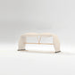 Glam Metal Seating Bench Cushioned Backless Bench for Bedroom