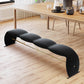 Glam Metal Seating Bench Cushioned Backless Bench for Bedroom