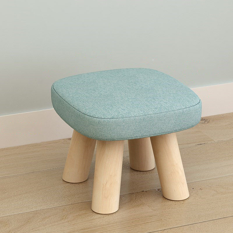 Modern Ottoman Cotton Detachable Seat Cover Solid Color Square Ottoman 1 Piece Clearhalo 'furn' 'furn_ottomans_poufs' 'Furniture' 'Living Room Furniture' 'Ottomans & Poufs' 'ottomans_poufs' 7252572