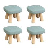 Modern Ottoman Cotton Detachable Seat Cover Solid Color Square Ottoman Clearhalo 'furn' 'furn_ottomans_poufs' 'Furniture' 'Living Room Furniture' 'Ottomans & Poufs' 'ottomans_poufs' 7252576