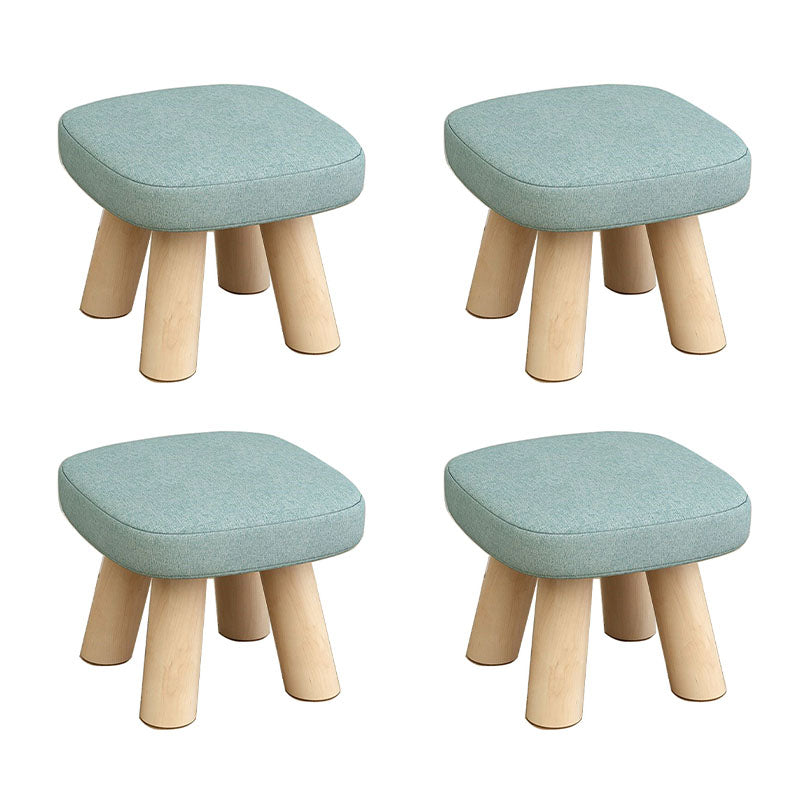 Modern Ottoman Cotton Detachable Seat Cover Solid Color Square Ottoman 4 Piece Set Clearhalo 'furn' 'furn_ottomans_poufs' 'Furniture' 'Living Room Furniture' 'Ottomans & Poufs' 'ottomans_poufs' 7252576_f6611c49-c249-464a-850e-09ebde10ace3