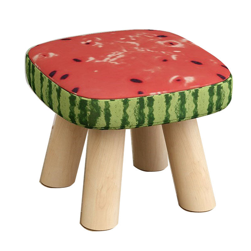 Modern Ottoman Cotton Detachable Seat Cover Solid Color Square Ottoman Clearhalo 'furn' 'furn_ottomans_poufs' 'Furniture' 'Living Room Furniture' 'Ottomans & Poufs' 'ottomans_poufs' 7252580